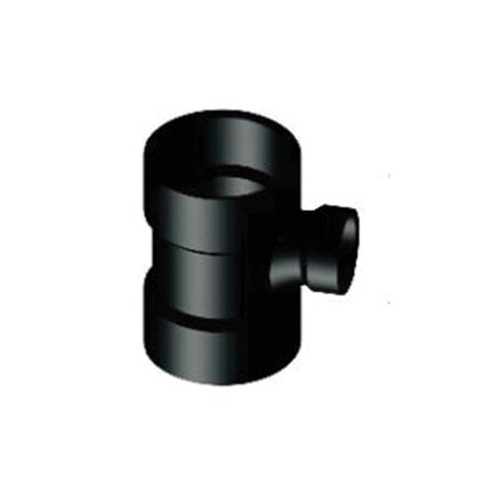 Lesso US Reducing Sanitary Pipe Tee, 2 X 2 X 1-1/2 In, Hub, ABS, Black